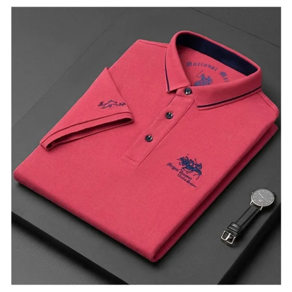 2023 New Embroidered Polo Shirt Men's High-end Luxury Top Summer Casual Lapel Short Sleeve T-shirt Korean Fashion Men's 3