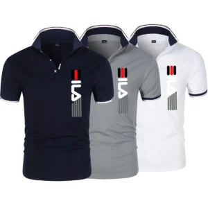 2023 Summer New Men's Lapel Anti-pillin Polo Shirt Embroidered Short Sleeve Casual Business Fashion Slim Fit Polo Shirt for Men 1